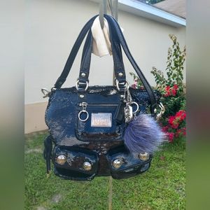 Coach Spotlight Black Sequins Tote #13821